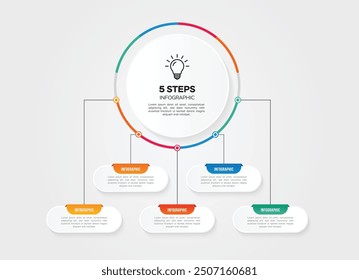 Vector infographic label design with circle infographic template design and 4-5-6 options or steps. Can be used for process diagram, presentations, workflow layout, banner, flow chart, info graph.