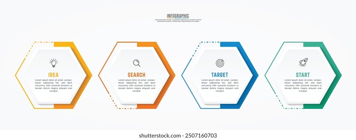 Vector infographic label design with circle infographic template design and 4-5-6 options or steps. Can be used for process diagram, presentations, workflow layout, banner, flow chart, info graph.