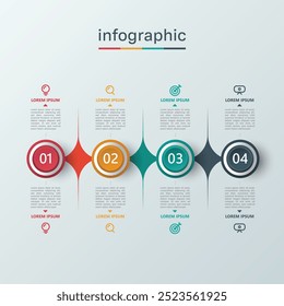 Vector infographic label design with circle infographic template design and 4-5-6 options or steps