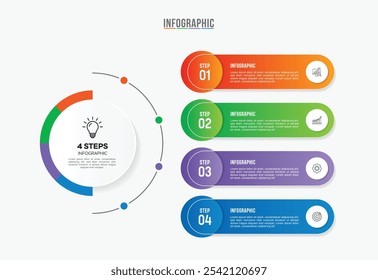 Vector infographic label design with circle infographic template design and 4-5-6 options or steps. Can be used for process diagram, presentations, workflow layout, banner, flow chart, info graph.