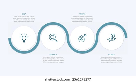 Vector infographic label design with circle infographic template design and 4-5-6 options or steps. Can be used for process diagram, presentations, workflow layout, banner, flow chart, info graph