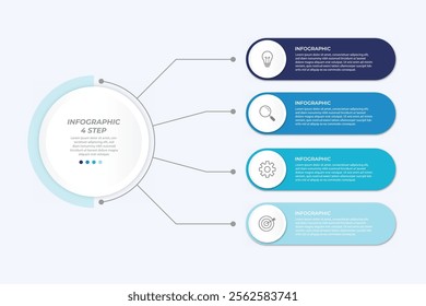 Vector infographic label design with circle infographic template design and 4-5-6 options or steps. Can be used for process diagram, presentations, workflow layout, banner, flow chart, info graph