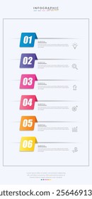 Vector infographic label design with circle infographic template design and 4-5-6 options or steps. Can be used for process diagram, presentations, workflow layout, banner, flow chart, info graph