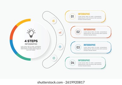 Vector infographic label design with circle infographic template design and 4-5-6 options or steps. Can be used for process diagram, presentations, workflow layout, banner, flow chart, info graph.
