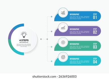 Vector infographic label design with circle infographic template design and 4-5-6 options or steps. Can be used for process diagram, presentations, workflow layout, banner, flow chart, info graph.