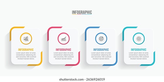 Vector infographic label design with circle infographic template design and 4-5-6 options or steps. Can be used for process diagram, presentations, workflow layout, banner, flow chart, info graph.