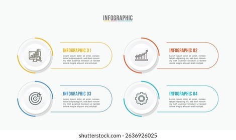 Vector infographic label design with circle infographic template design and 4-5-6 options or steps. Can be used for process diagram, presentations, workflow layout, banner, flow chart, info graph.