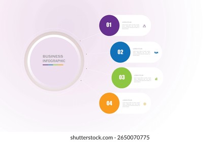 Vector infographic label design with circle infographic template design and 4-5-6 options or steps. Can be used for process diagram, presentations, workflow layout, banner, flow chart, info graph.