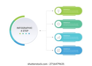 Diseño de Plantilla de infografía de Vector con diseño de infografía de círculo y 4-5-6 opciones o pasos. Puede ser utilizado para el diagrama de proceso, presentaciones, diseño de flujo de trabajo, Anuncio, diagrama de flujo, gráfico de información