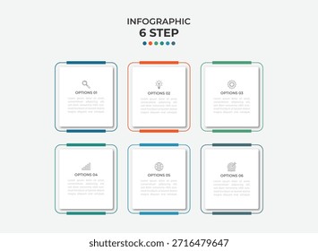 Diseño de Plantilla de infografía de Vector con diseño de infografía de círculo y 4-5-6 opciones o pasos. Puede ser utilizado para el diagrama de proceso, presentaciones, diseño de flujo de trabajo, Anuncio, diagrama de flujo, gráfico de información