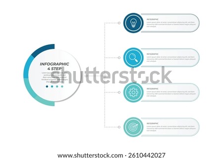Vector infographic label design with circle infographic template design and 4-5-6 options or steps. Can be used for process diagram, presentations, workflow layout, banner, flow chart, info graph