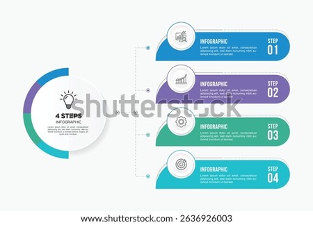 Vector infographic label design with circle infographic template design and 4-5-6 options or steps. Can be used for process diagram, presentations, workflow layout, banner, flow chart, info graph.