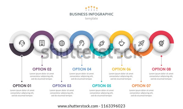 Vector Infographic Label Design Circles Stock Vector Royalty Free Shutterstock