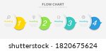 Vector infographic label design with icons and four steps. Flow chart infographics for business concept.