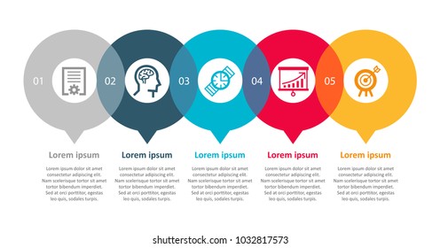 Vector Infographic label design with icons and 5 options or steps. Infographics for business concept. Can be used for presentations banner, workflow layout, process diagram, flow chart, info graph