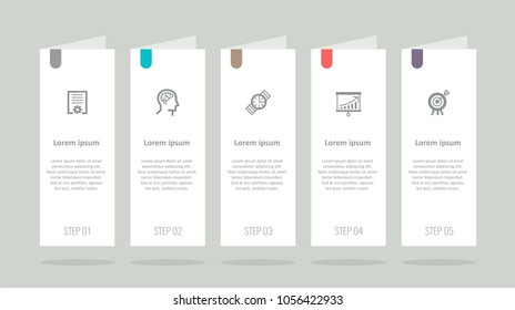 Vector Infographic label design with icons and 5 options or steps. Infographics for business concept. Can be used for presentations banner, workflow layout, process diagram, flow chart, info graph.