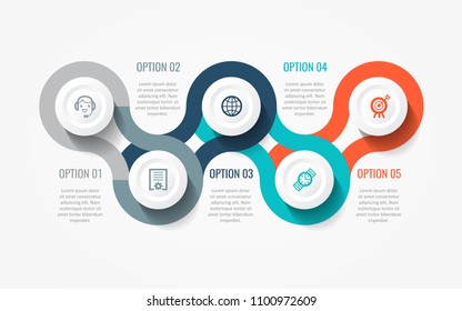 Vector Infographic label design with icons and 5 options or steps. Infographics for business concept. Can be used for presentations banner, workflow layout, process diagram, flow chart, info graph Vector Infographic label design with icons and 5 options or steps. Infographics for business concept. Can be used for presentations banner, workflow layout, process diagram, flow chart, info graph