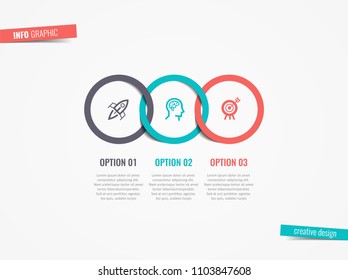 Vector Infographic label design with icons and 3 options or steps. Infographics for business concept. Can be used for presentations banner, workflow layout, process diagram, flow chart, info graph