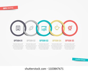 Vector Infographic label design with icons and 5 options or steps. Infographics for business concept. Can be used for presentations banner, workflow layout, process diagram, flow chart, info graph