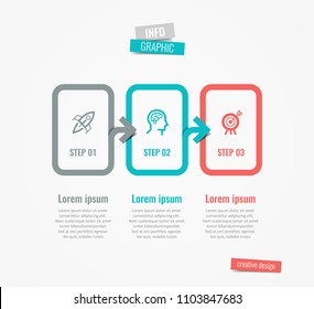 Vector Infographic label design with icons and 3 options or steps. Infographics for business concept. Can be used for presentations banner, workflow layout, process diagram, flow chart, info graph