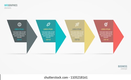 Vector Infographic label design with icons and 4 options or steps. Infographics for business concept. Can be used for presentations banner, workflow layout, process diagram, flow chart, info graph