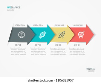 Vector Infographic label design with icons and 4 options or steps. Infographics for business concept. Can be used for presentations banner, workflow layout, process diagram, flow chart, info graph