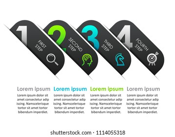 Vector Infographic label design with icons and 4 options or steps. Infographics for business concept. Can be used for presentations banner, workflow layout, process diagram, flow chart, info graph