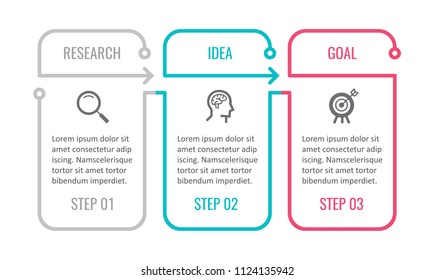 Vector Infographic label design with icons and 3 options or steps. Infographics for business concept. Can be used for presentations banner, workflow layout, process diagram, flow chart, info graph