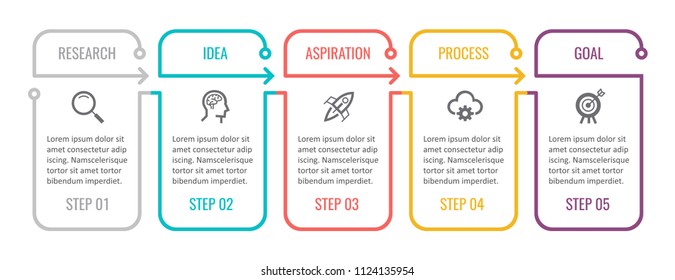 Vector Infographic label design with icons and 5 options or steps. Infographics for business concept. Can be used for presentations banner, workflow layout, process diagram, flow chart, info graph