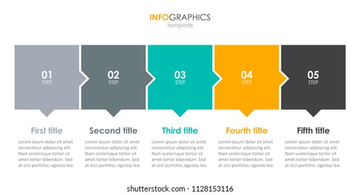 Vector Infographic label design with icons and 5 options or steps. Infographics for business concept. Can be used for presentations banner, workflow layout, process diagram, flow chart, info graph