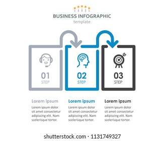 Vector Infographic label design with icons and 3 options or steps. Infographics for business concept. Can be used for presentations banner, workflow layout, process diagram, flow chart, info graph