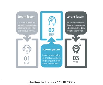Vector Infographic label design with icons and 3 options or steps. Infographics for business concept. Can be used for presentations banner, workflow layout, process diagram, flow chart, info graph