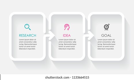 Vector Infographic label design with icons and 3 options or steps. Infographics for business concept. Can be used for presentations banner, workflow layout, process diagram, flow chart, info graph Vector Infographic label design with icons and 3 options or steps. Infographics for business concept. Can be used for presentations banner, workflow layout, process diagram, flow chart, info graph