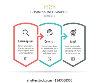 Vector Infographic label design with icons and 3 options or steps. Infographics for business concept. Can be used for presentations banner, workflow layout, process diagram, flow chart, info graph