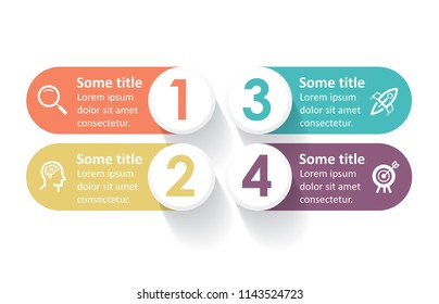 Vector Infographic label design with icons and 4 options or steps. Infographics for business concept. Can be used for presentations banner, workflow layout, process diagram, flow chart, info graph Vector Infographic label design with icons and 4 options or steps. Infographics for business concept. Can be used for presentations banner, workflow layout, process diagram, flow chart, info graph