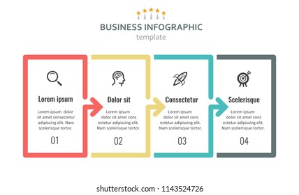 Vector Infographic label design with icons and 4 options or steps. Infographics for business concept. Can be used for presentations banner, workflow layout, process diagram, flow chart, info graph