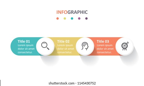 Vector Infographic label design with icons and 3 options or steps. Infographics for business concept. Can be used for presentations banner, workflow layout, process diagram, flow chart, info graph