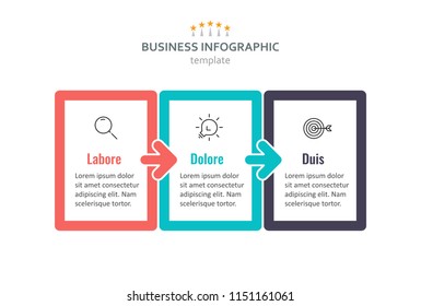 Vector Infographic label design with icons and 3 options or steps. Infographics for business concept. Can be used for presentations banner, workflow layout, process diagram, flow chart, info graph