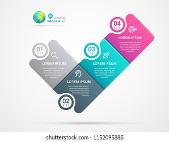 Vector Infographic label design with icons and 4 options or steps. Infographics for business concept. Can be used for presentations banner, workflow layout, process diagram, flow chart, info graph