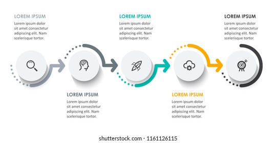 Vector Infographic label design with icons and 5 options or steps. Infographics for business concept. Can be used for presentations banner, workflow layout, process diagram, flow chart, info graph