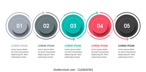Vector Infographic label design with icons and 5 options or steps. Infographics for business concept. Can be used for presentations banner, workflow layout, process diagram, flow chart, info graph