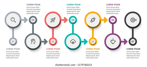 Vector Infographic label design with icons and 8 options or steps. Infographics for business concept. Can be used for presentations banner, workflow layout, process diagram, flow chart, info graph