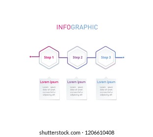 Vector Infographic label design with icons and 3 options or steps. Infographics for business concept. Can be used for presentations banner, workflow layout, process diagram, flow chart, info graph