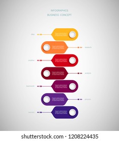 Vector Infographic label design with icons and 7 options or steps. Infographics for business concept that for presentations banner, workflow layout, process diagram, flow chart, info graph.