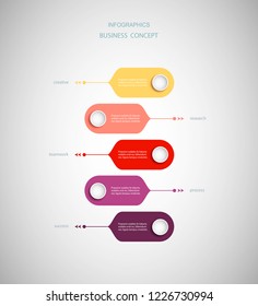 Vector Infographic label design with icons and 5options or steps. Infographics for business concept that for presentations banner, workflow layout, process diagram, flow chart, info graph
