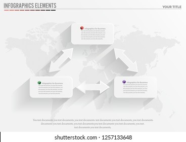 Vector Infographic label design with icons and 3 options or steps. Infographics for business concept. Can be used for presentations banner, workflow layout, process diagram, 