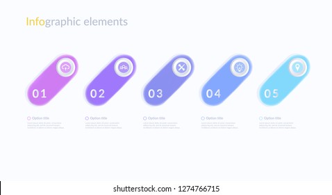 Vector Infographic label design with icons and 5 options or steps. Infographics for business concept. Can be used for presentations banner, workflow layout, process diagram, flow chart, info graph
