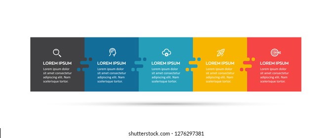 Vector Infographic label design with icons and 5 options or steps. Infographics for business concept. Can be used for presentations banner, workflow layout, process diagram, flow chart, info graph