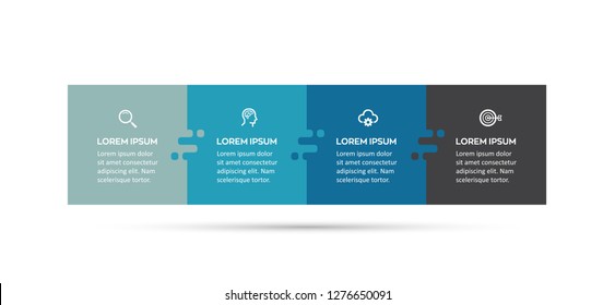 Vector Infographic label design with icons and 4 options or steps. Infographics for business concept. Can be used for presentations banner, workflow layout, process diagram, flow chart, info graph