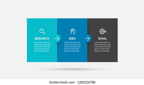 Vector Infographic label design with icons and 3 options or steps. Infographics for business concept. Can be used for presentations banner, workflow layout, process diagram, flow chart, info graph